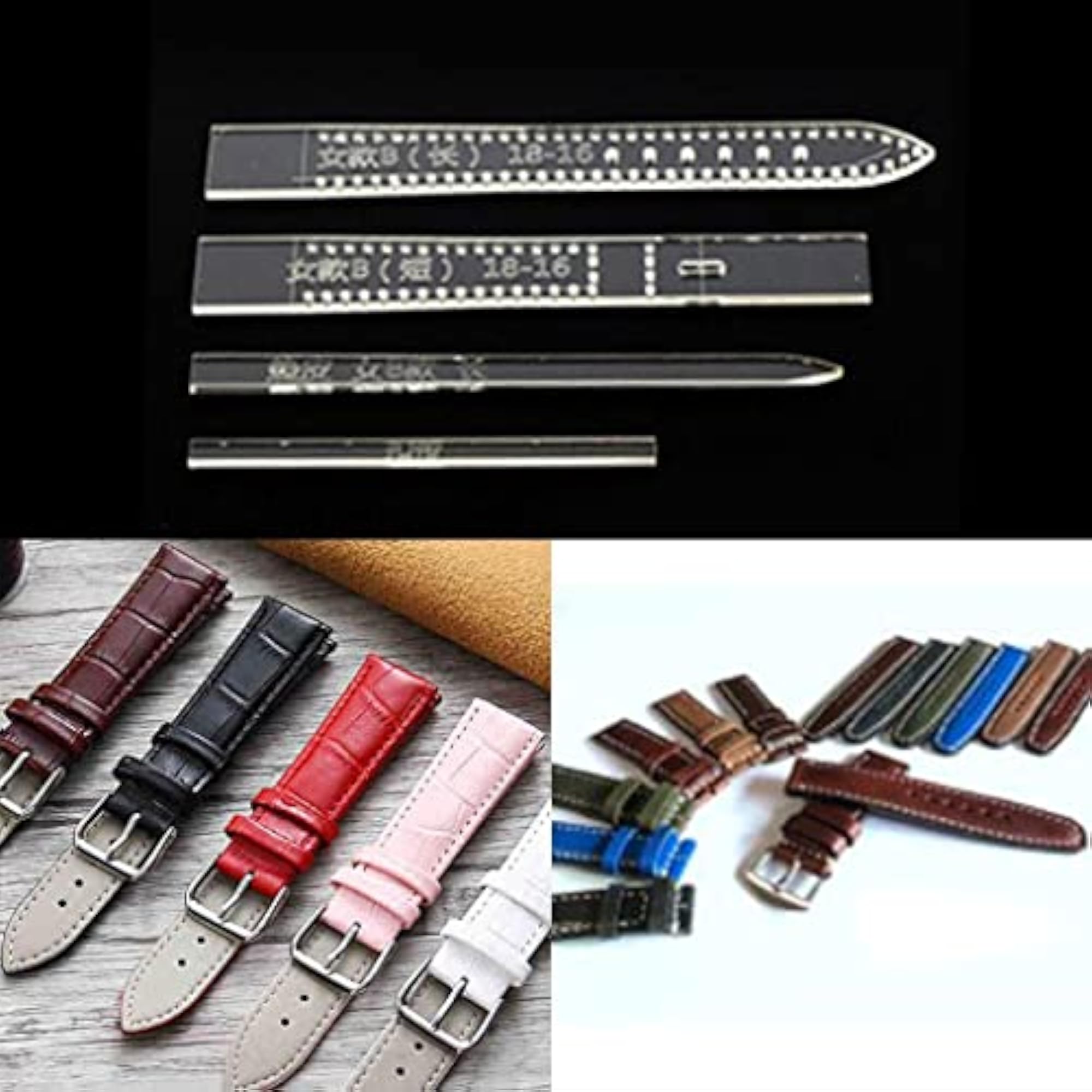 4Pcs Leather Craft Acrylic Watch Strap Band Stencil Template Set